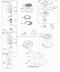 Blower Housing Electric Starter Flywheel Rewind Starter Diagram and Parts List for  Briggs and Stratton Engine